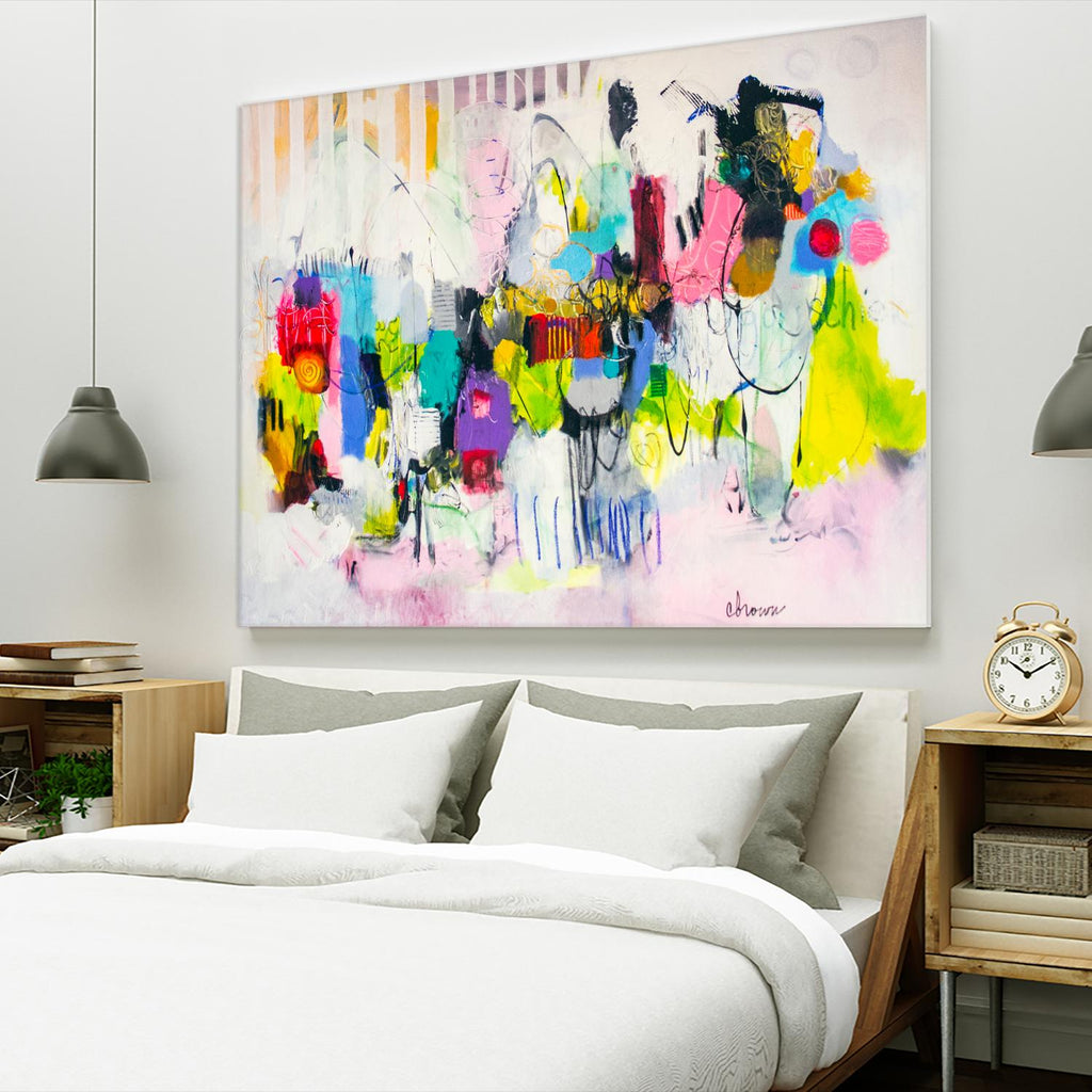 Lost in Oklahoma by Cynthia Anne Brown on GIANT ART - pink,yellow abstracts, contemporary