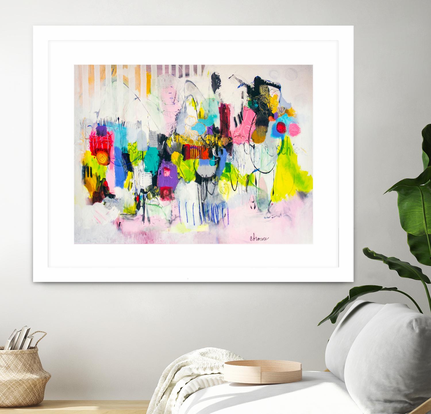 Lost in Oklahoma by Cynthia Anne Brown on GIANT ART - pink,yellow abstracts, contemporary