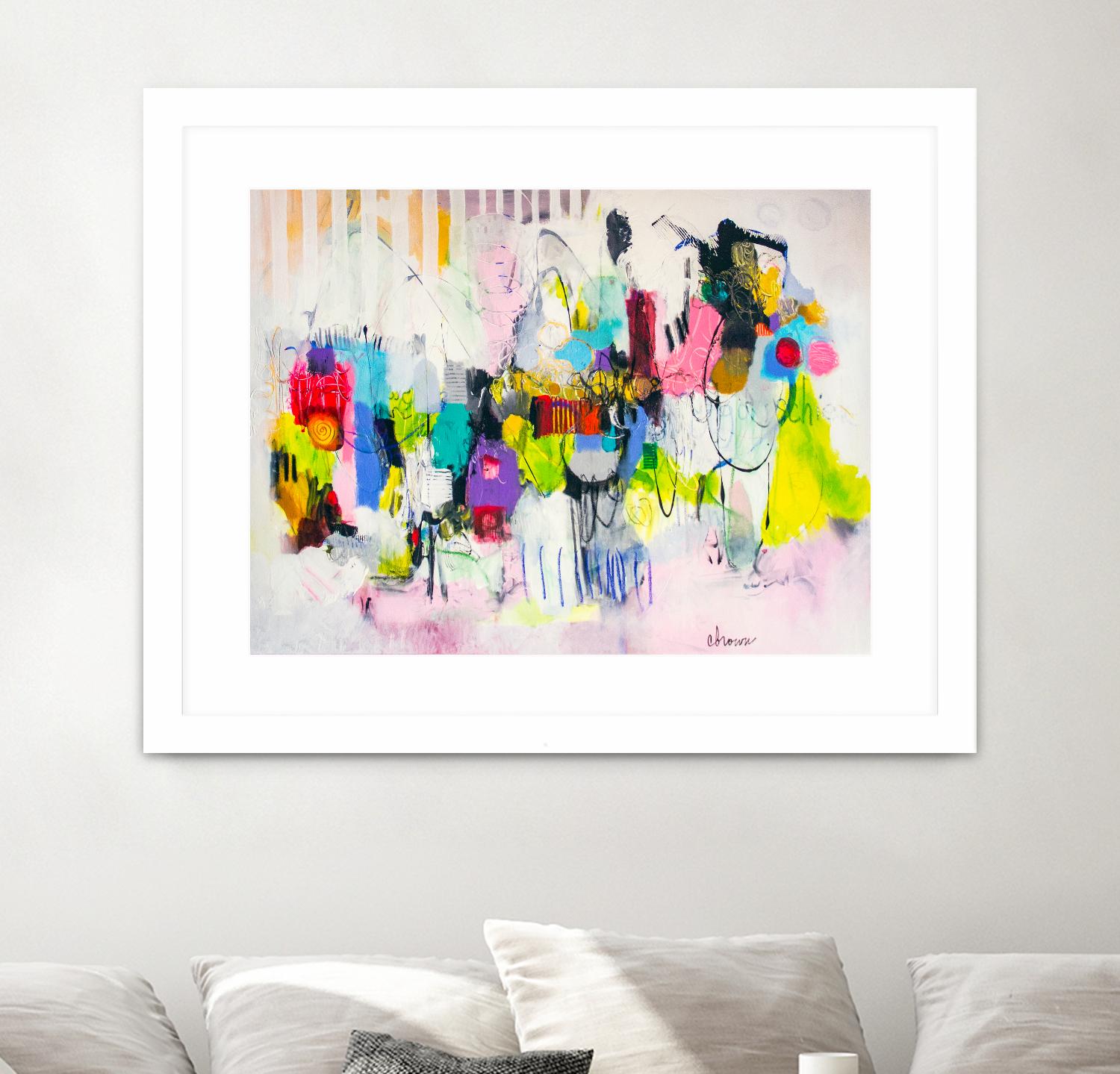 Lost in Oklahoma by Cynthia Anne Brown on GIANT ART - pink,yellow abstracts, contemporary