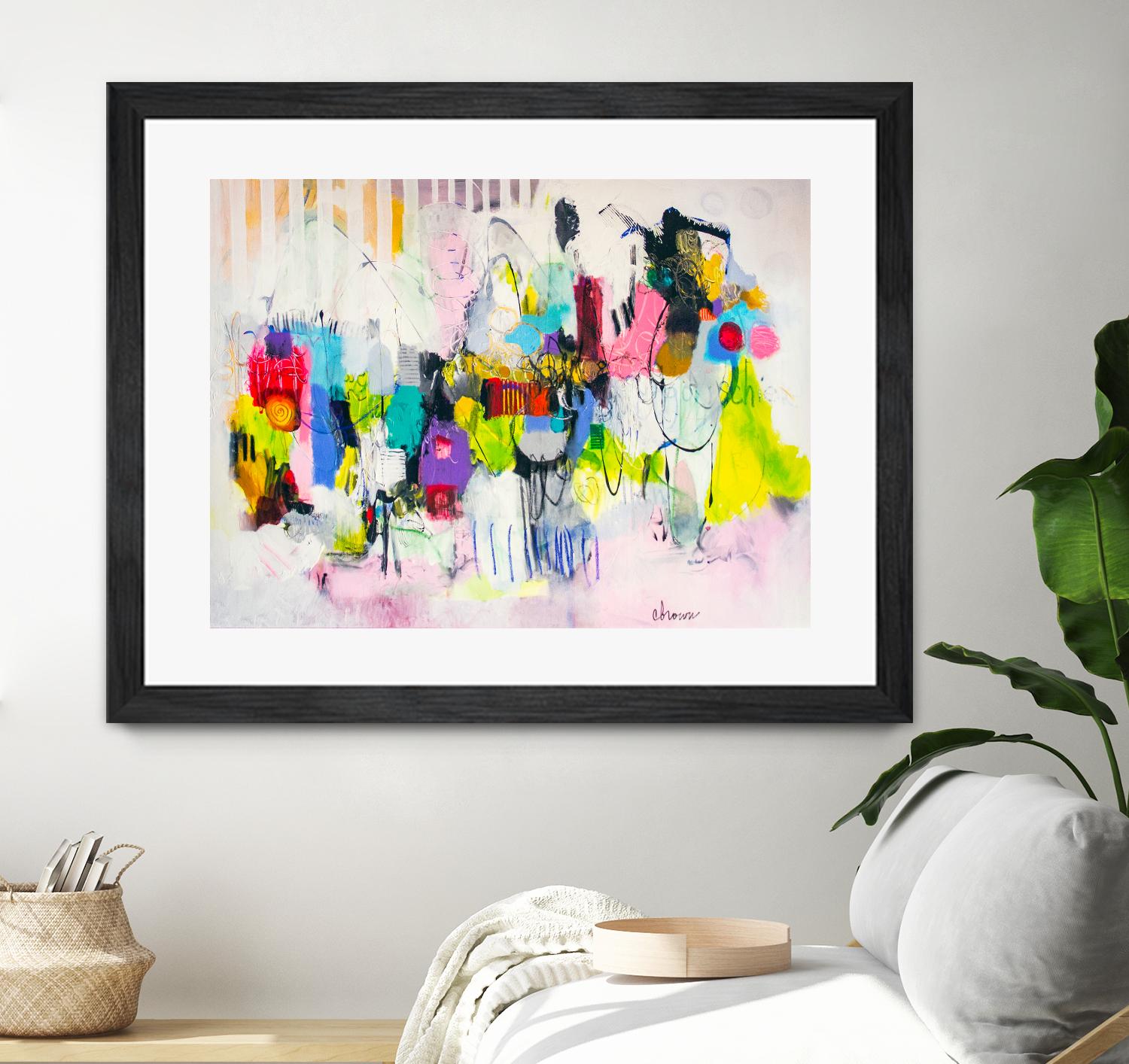 Lost in Oklahoma by Cynthia Anne Brown on GIANT ART - pink,yellow abstracts, contemporary