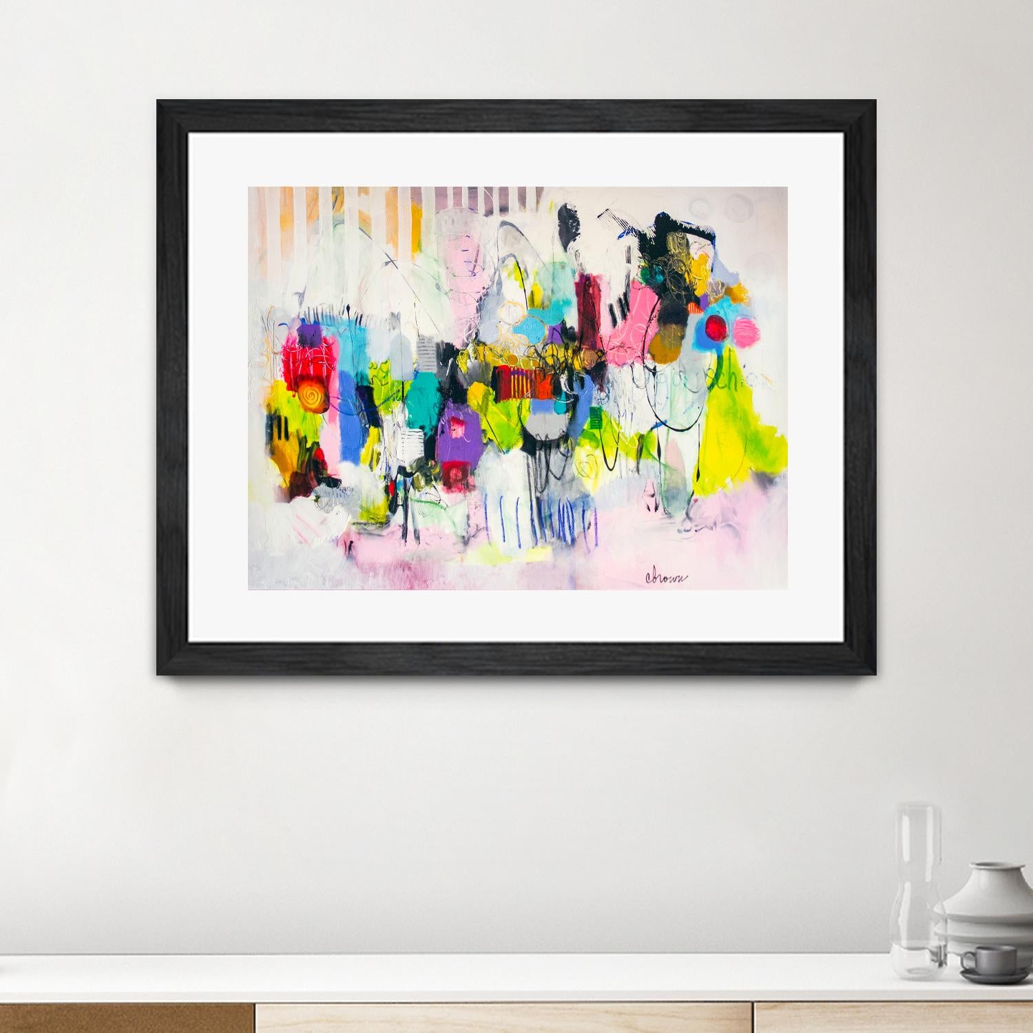 Lost in Oklahoma by Cynthia Anne Brown on GIANT ART - pink,yellow abstracts, contemporary