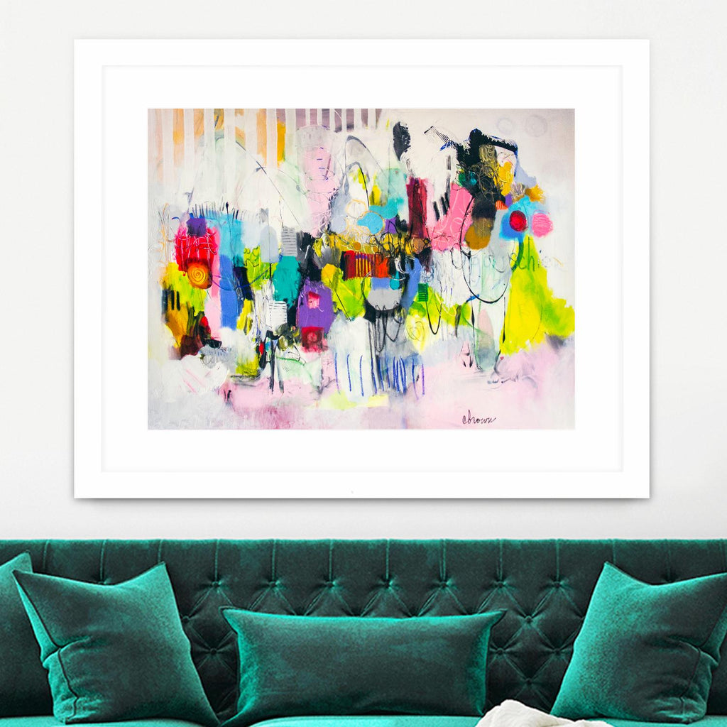 Lost in Oklahoma by Cynthia Anne Brown on GIANT ART - pink,yellow abstracts, contemporary