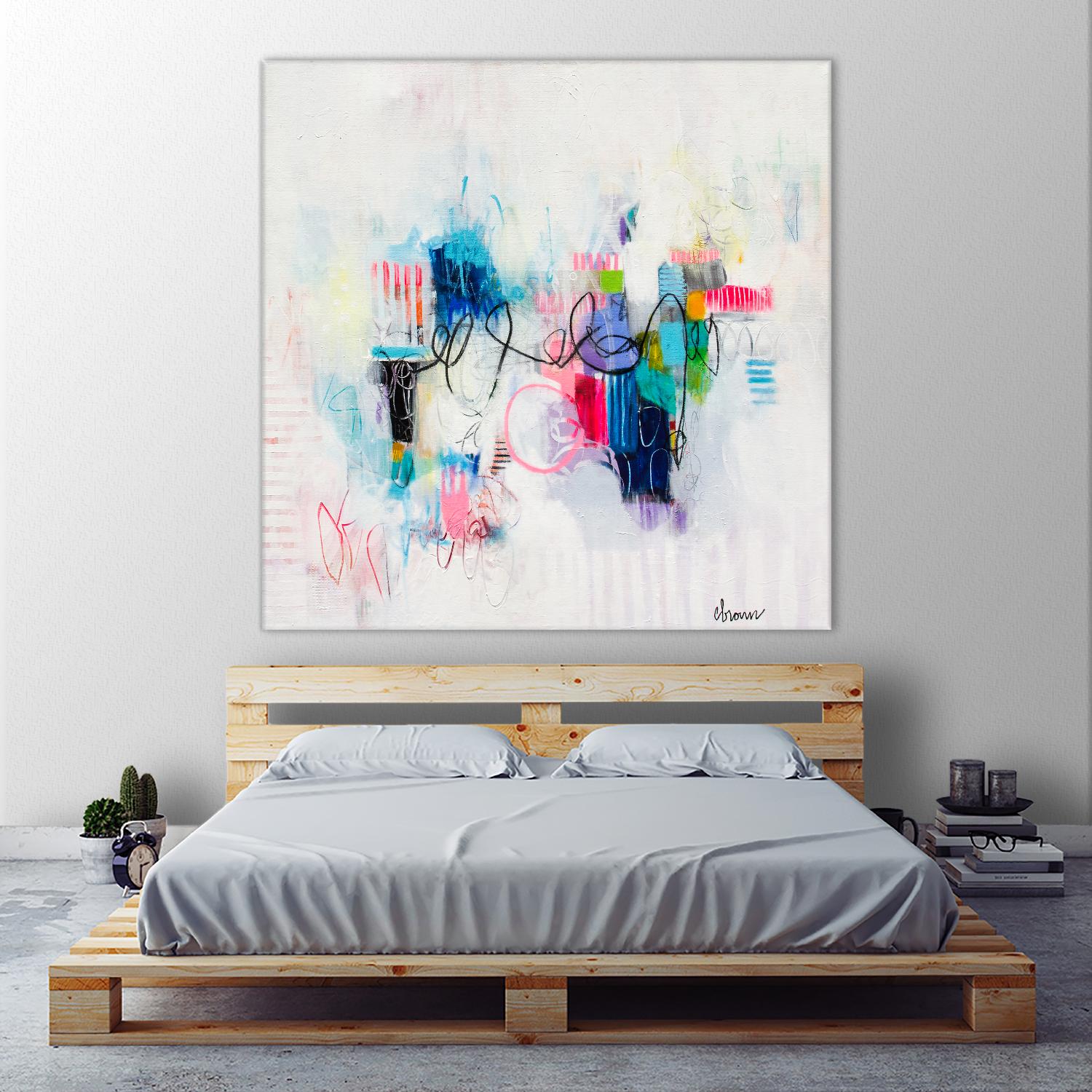 Possibilities of the Heart by Cynthia Anne Brown on GIANT ART - pink,blue abstracts, contemporary
