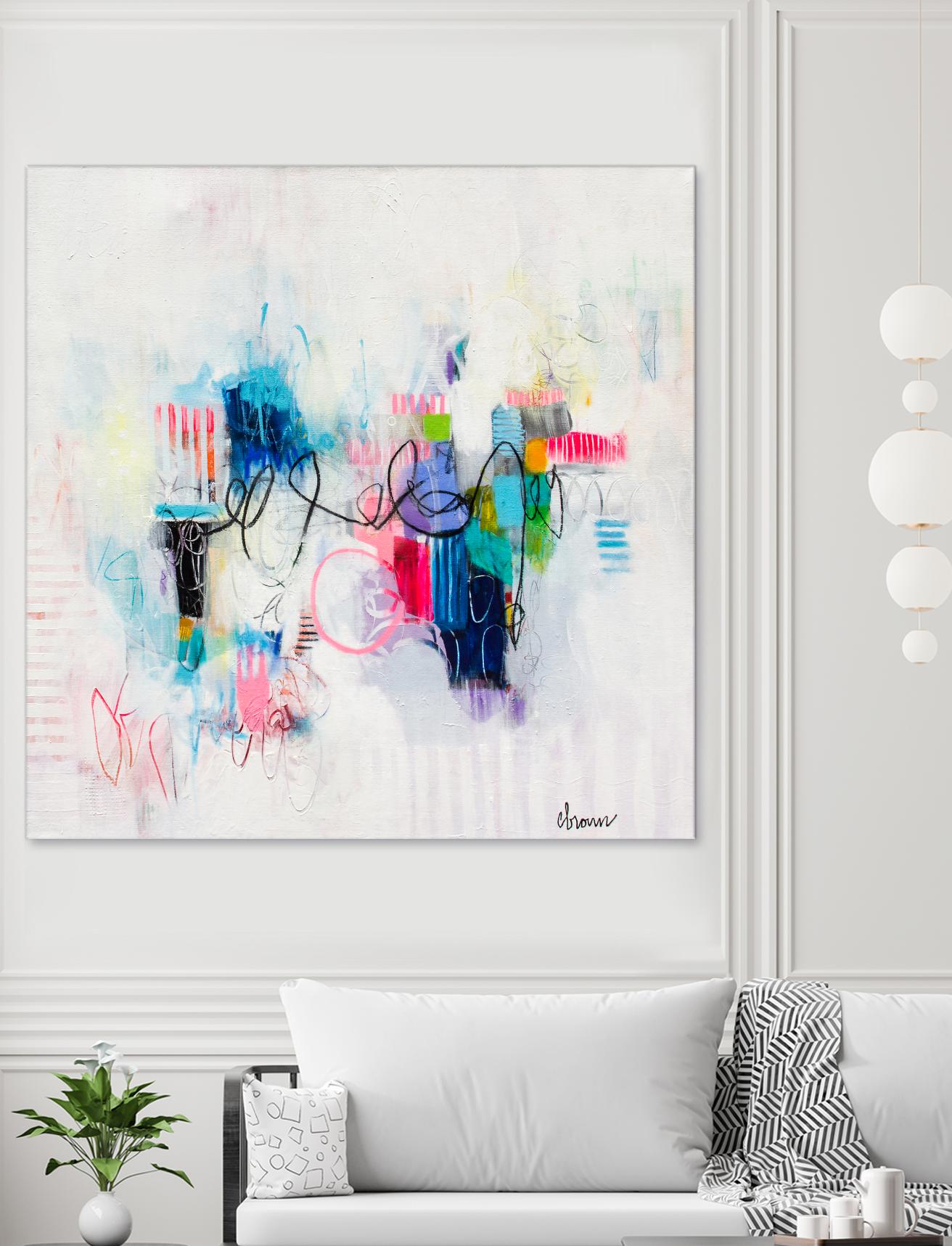 Possibilities of the Heart by Cynthia Anne Brown on GIANT ART - pink,blue abstracts, contemporary