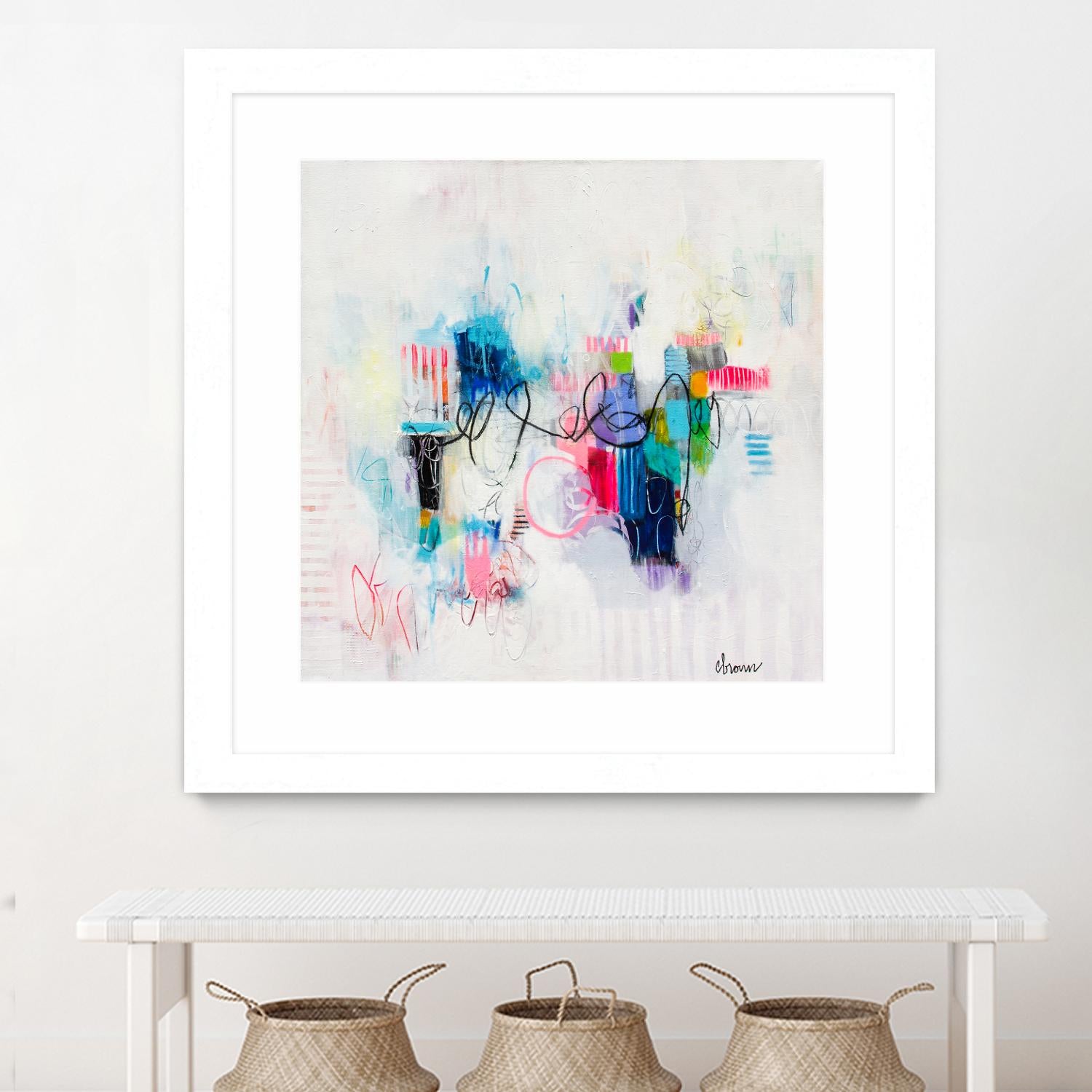 Possibilities of the Heart by Cynthia Anne Brown on GIANT ART - pink,blue abstracts, contemporary