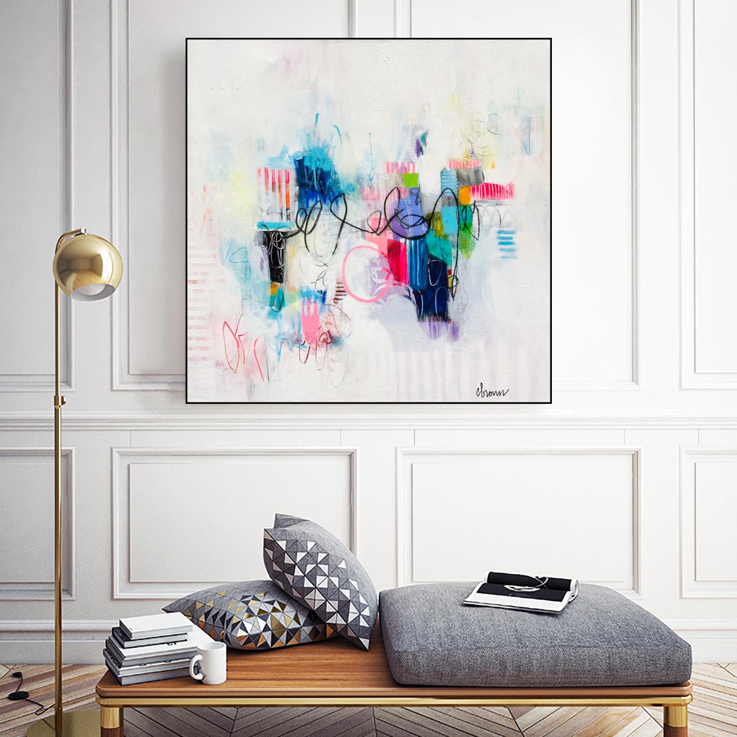 Possibilities of the Heart by Cynthia Anne Brown on GIANT ART - pink,blue abstracts, contemporary