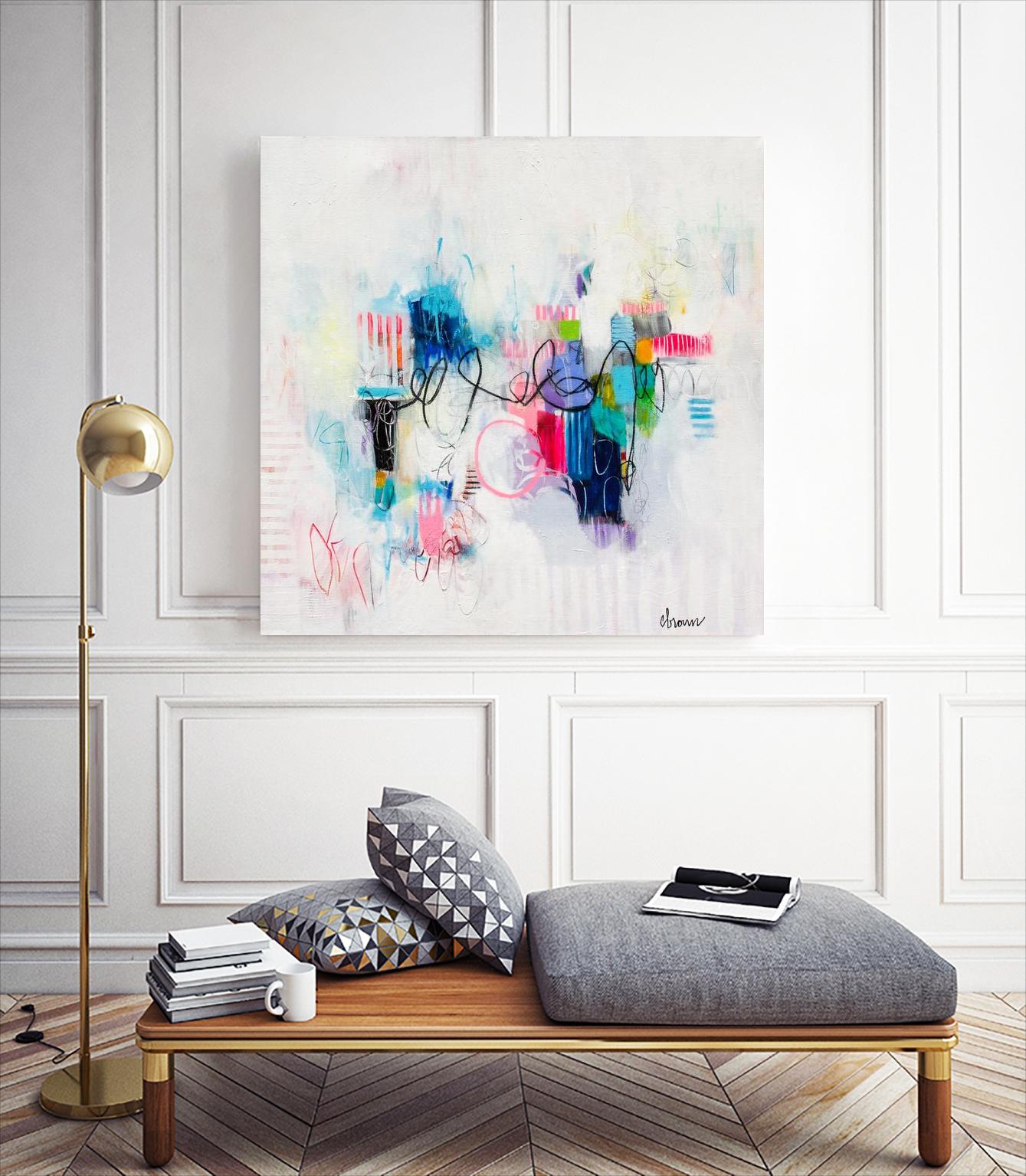 Possibilities of the Heart by Cynthia Anne Brown on GIANT ART - pink,blue abstracts, contemporary