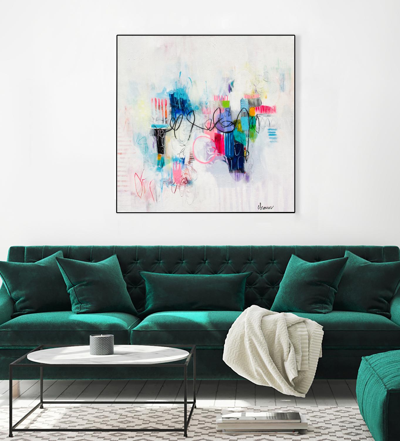 Possibilities of the Heart by Cynthia Anne Brown on GIANT ART - pink,blue abstracts, contemporary
