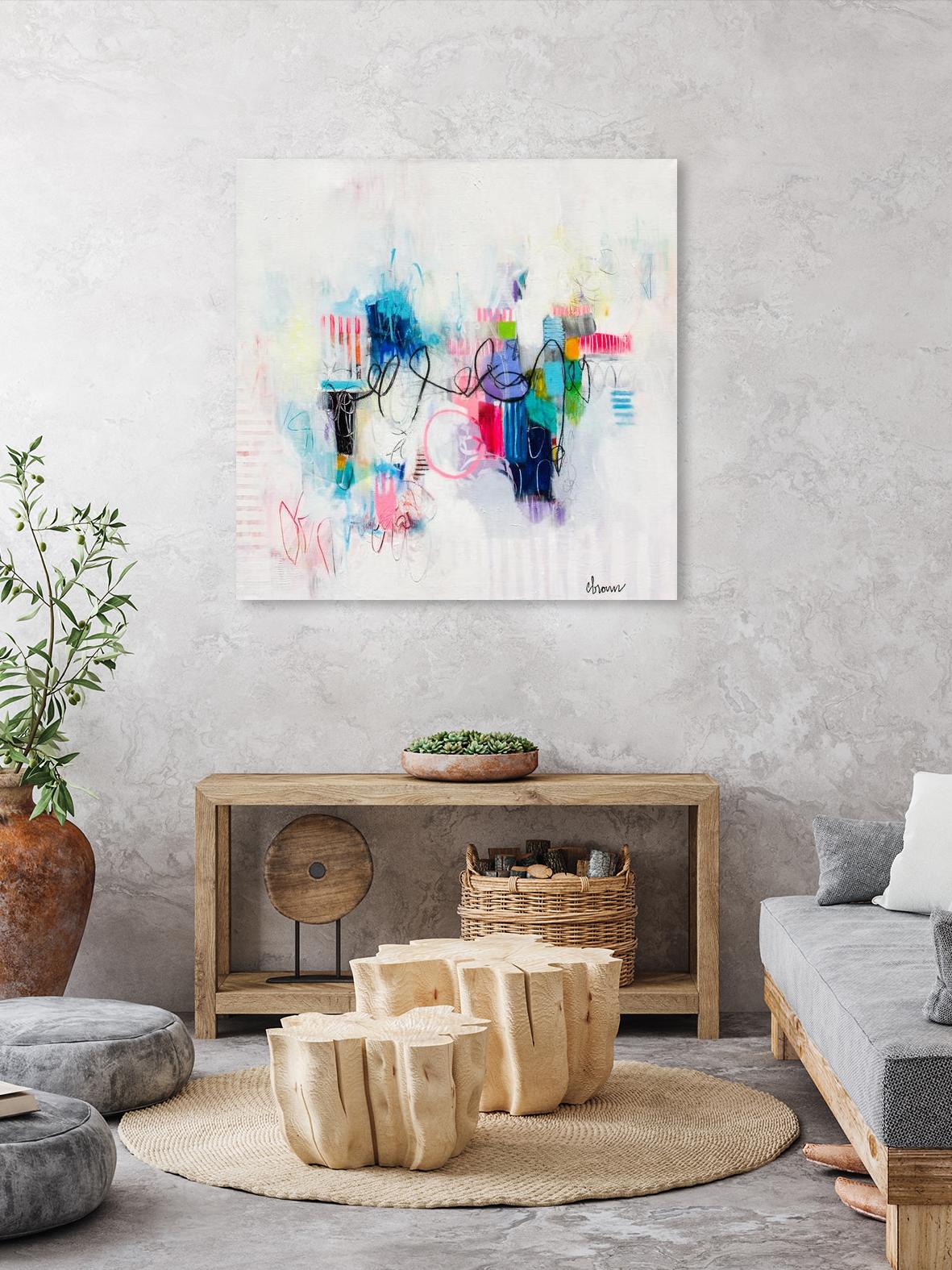 Possibilities of the Heart by Cynthia Anne Brown on GIANT ART - pink,blue abstracts, contemporary