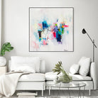 Possibilities of the Heart by Cynthia Anne Brown on GIANT ART - pink,blue abstracts, contemporary