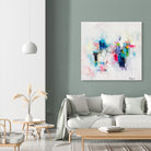 Possibilities of the Heart by Cynthia Anne Brown on GIANT ART - pink,blue abstracts, contemporary