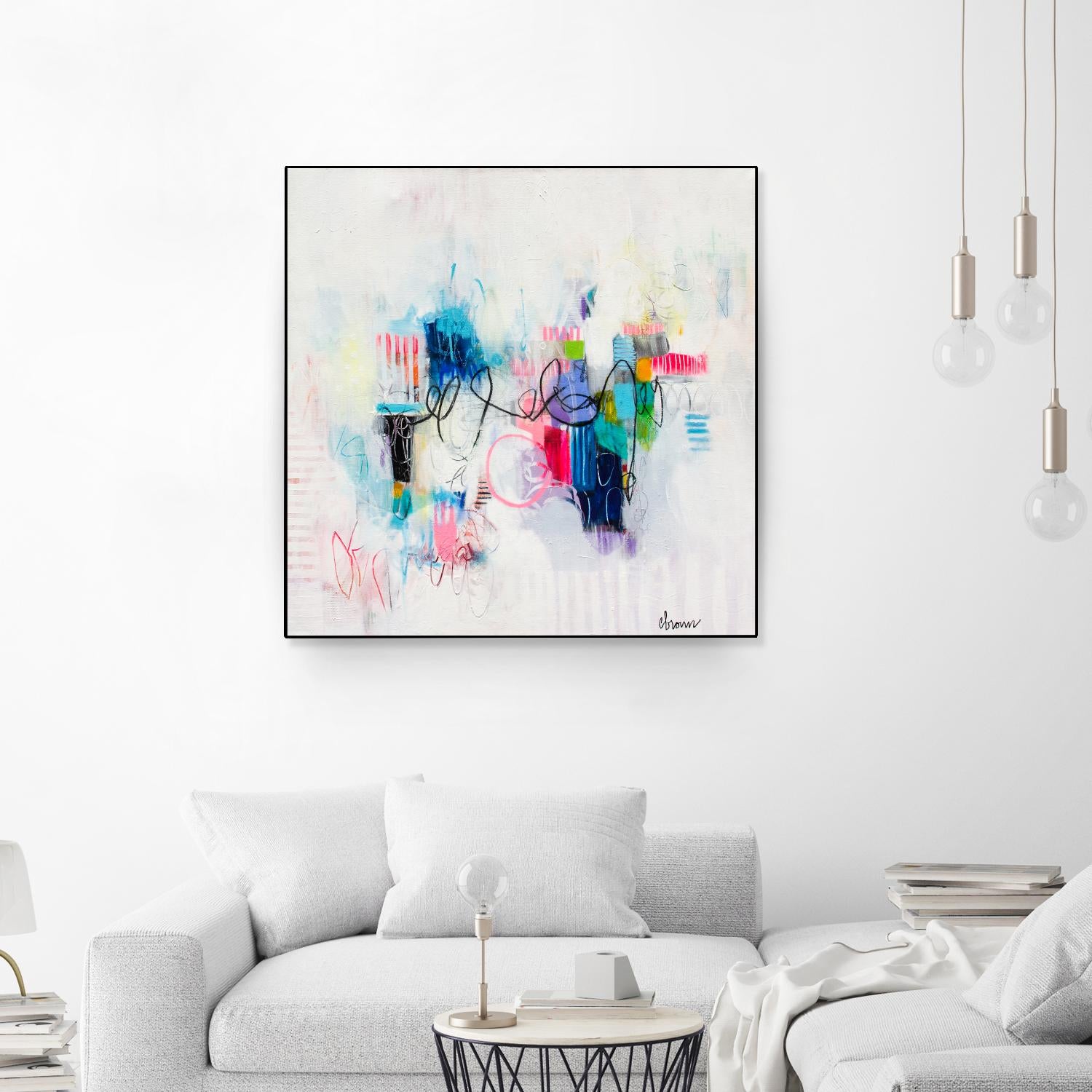 Possibilities of the Heart by Cynthia Anne Brown on GIANT ART - pink,blue abstracts, contemporary