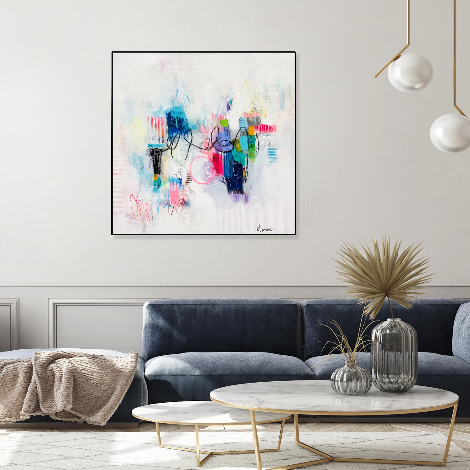 Possibilities of the Heart by Cynthia Anne Brown on GIANT ART - pink,blue abstracts, contemporary
