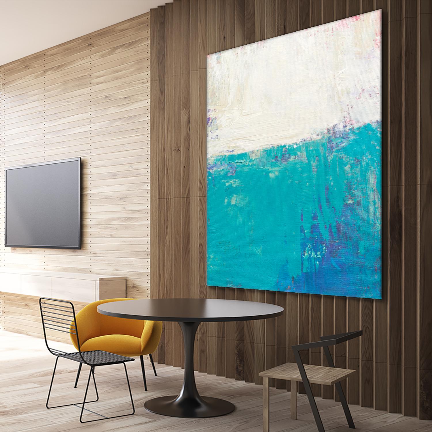 Aqua White by Don Bishop on GIANT ART - white abstract