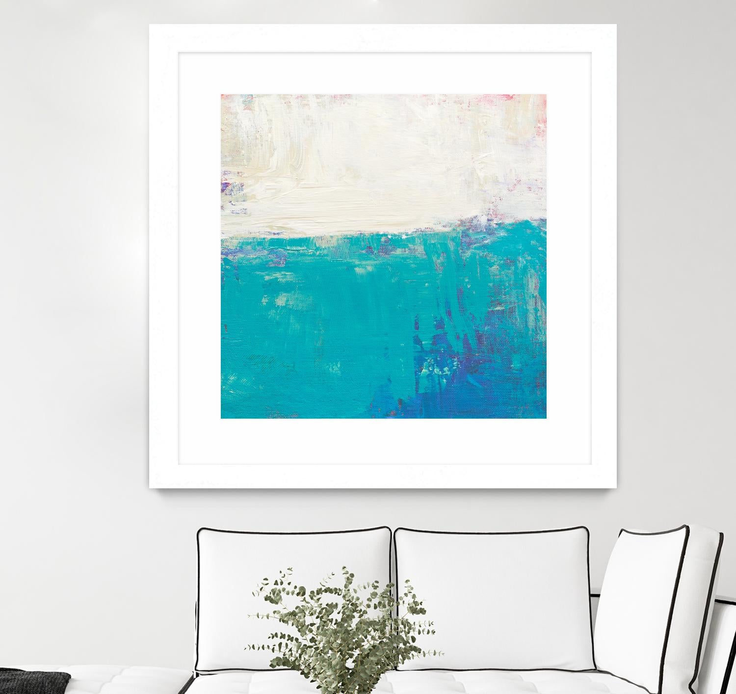 Aqua White by Don Bishop on GIANT ART - white abstract