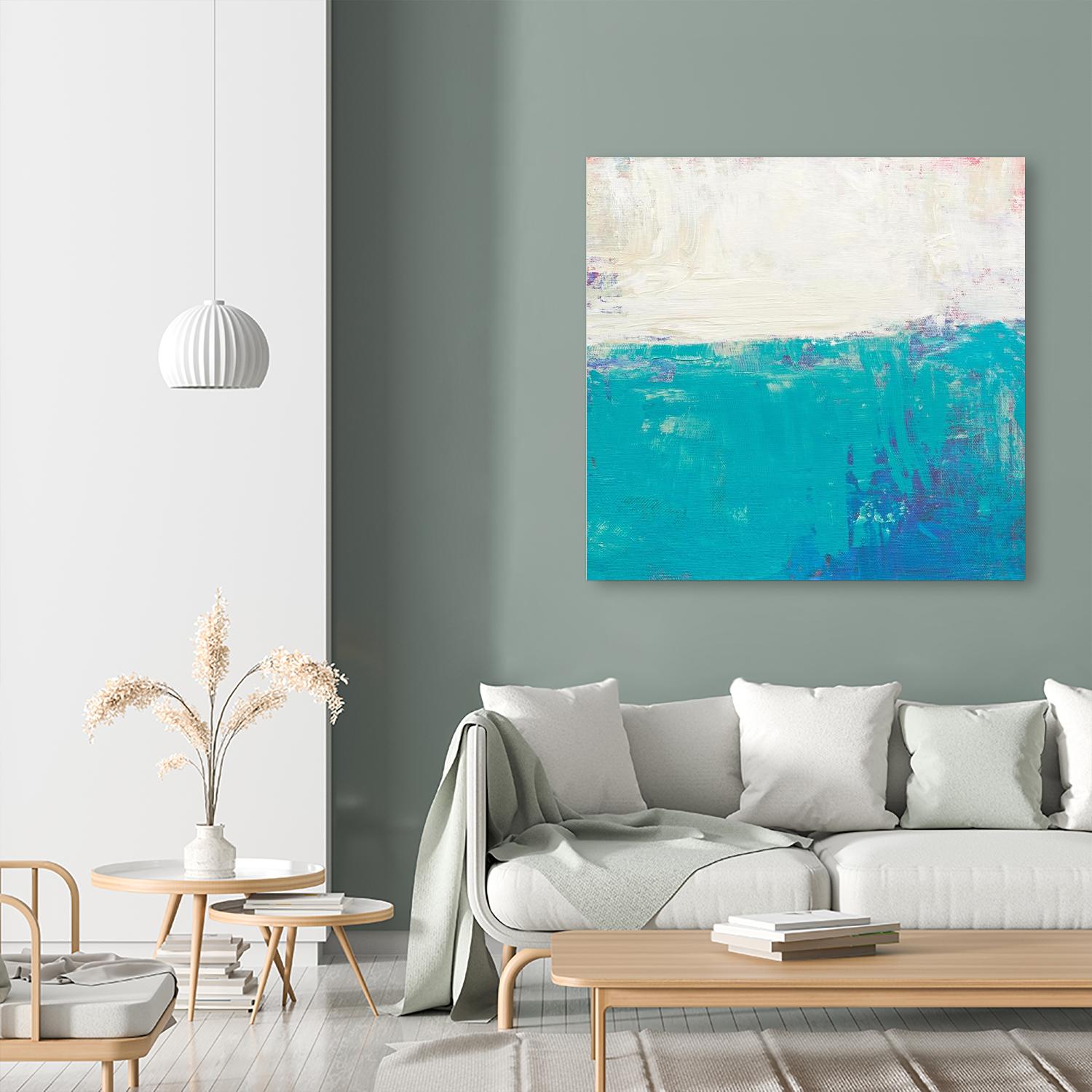 Aqua White by Don Bishop on GIANT ART - white abstract