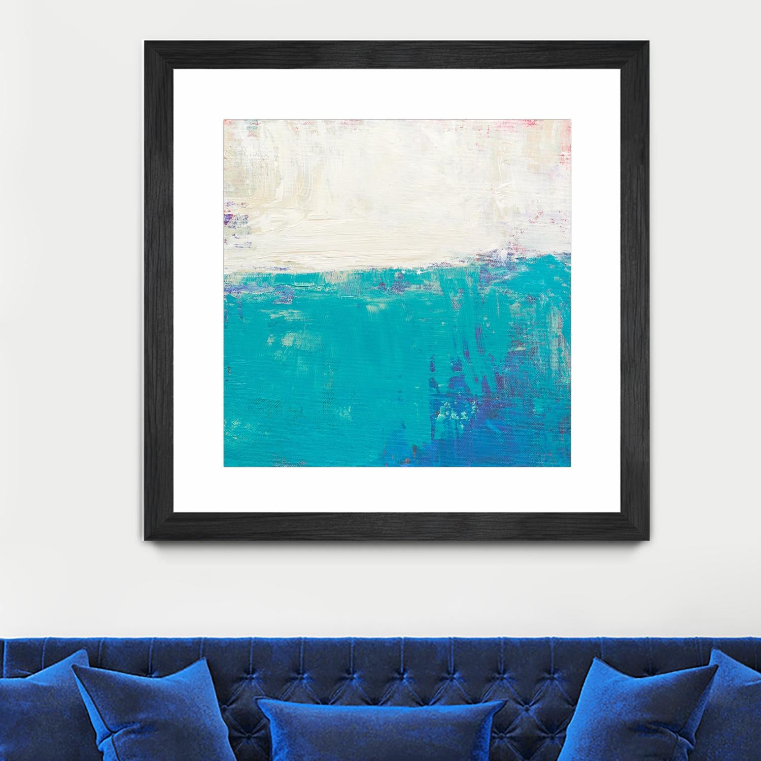 Aqua White by Don Bishop on GIANT ART - white abstract