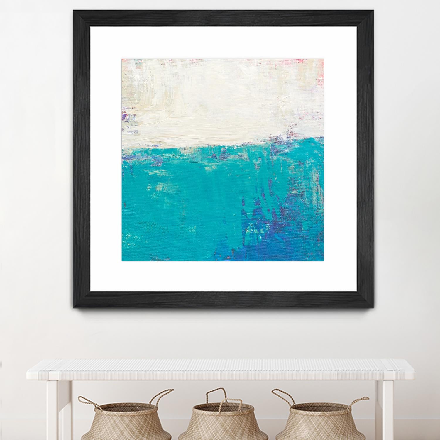 Aqua White by Don Bishop on GIANT ART - white abstract
