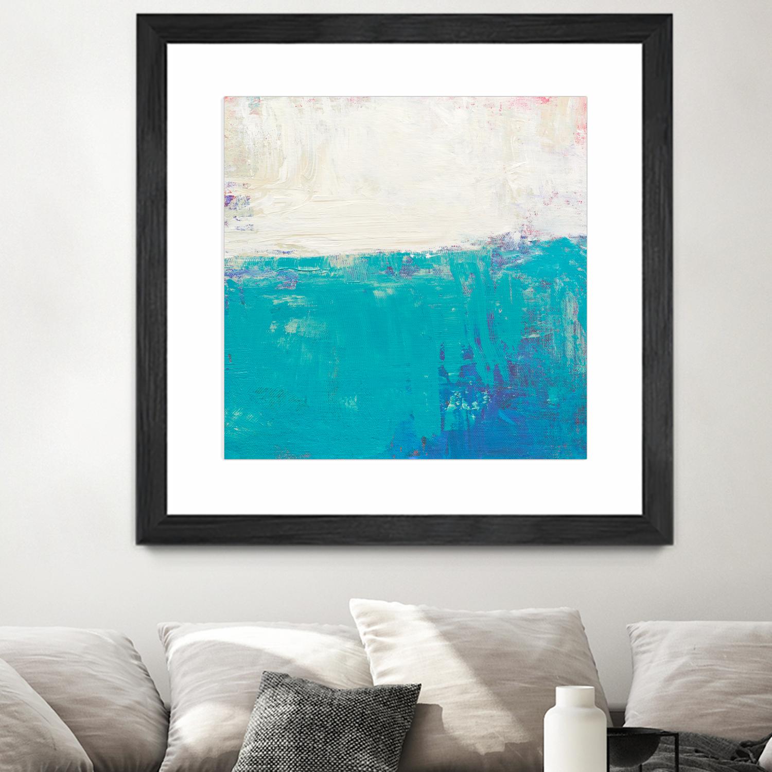 Aqua White by Don Bishop on GIANT ART - white abstract