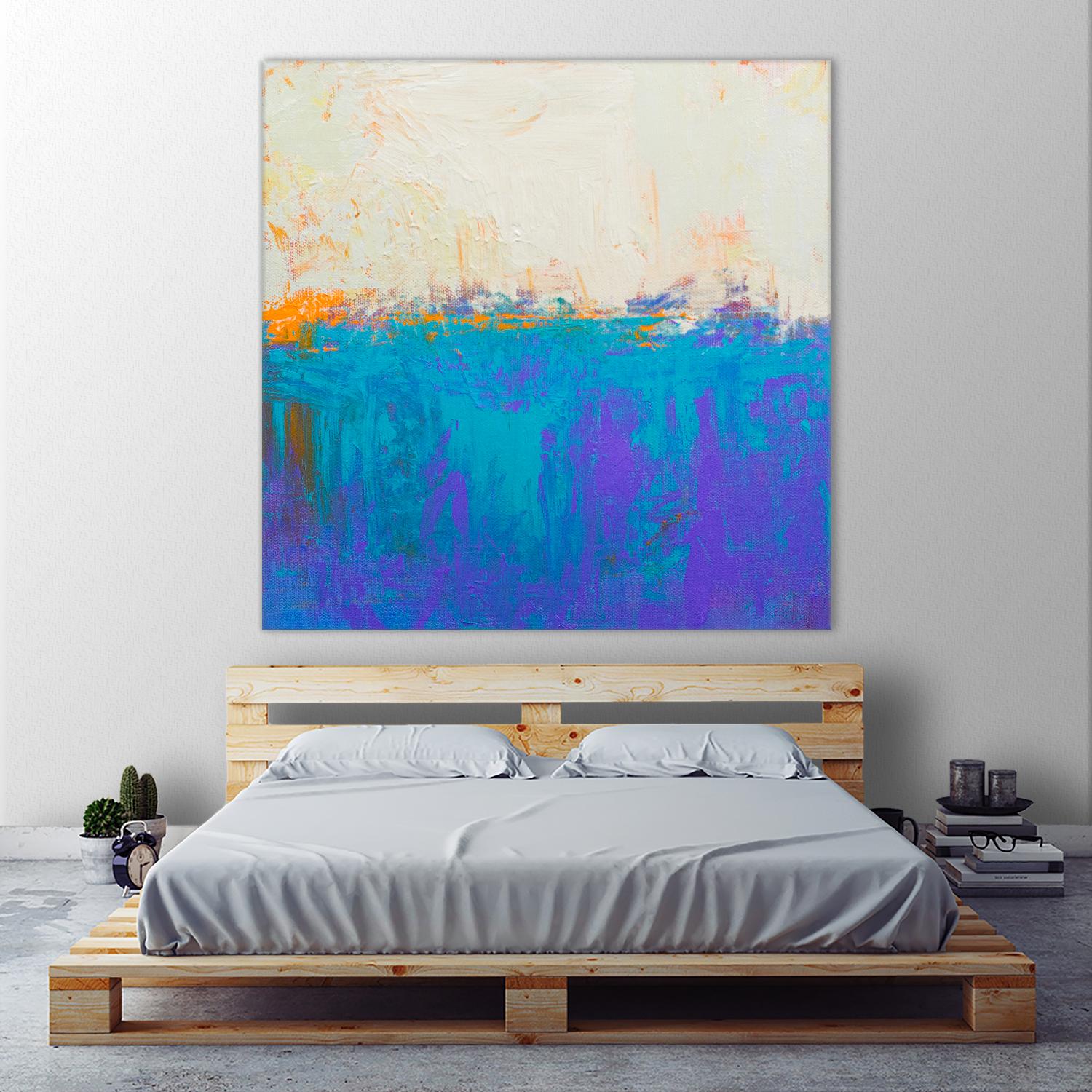 Orange Spark by Don Bishop on GIANT ART - beige abstract