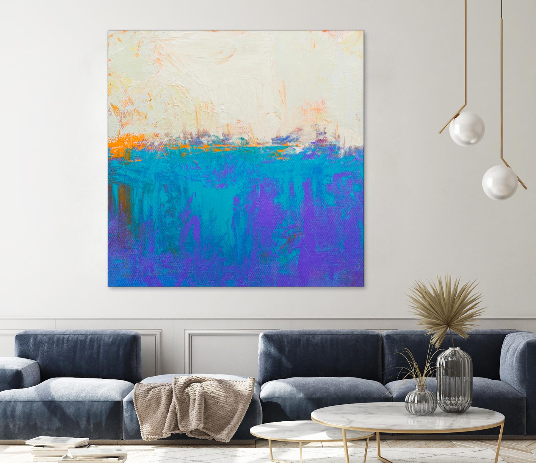 Orange Spark by Don Bishop on GIANT ART - beige abstract