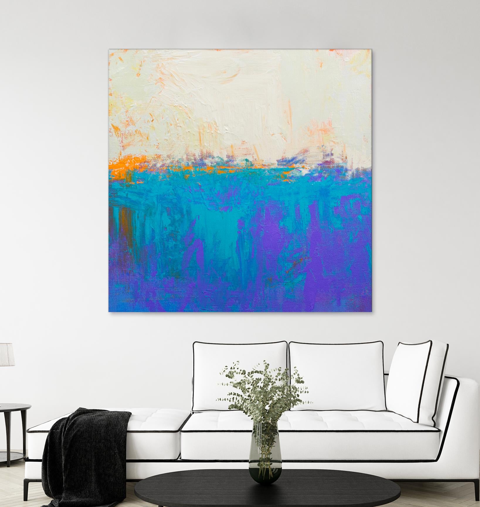 Orange Spark by Don Bishop on GIANT ART - beige abstract