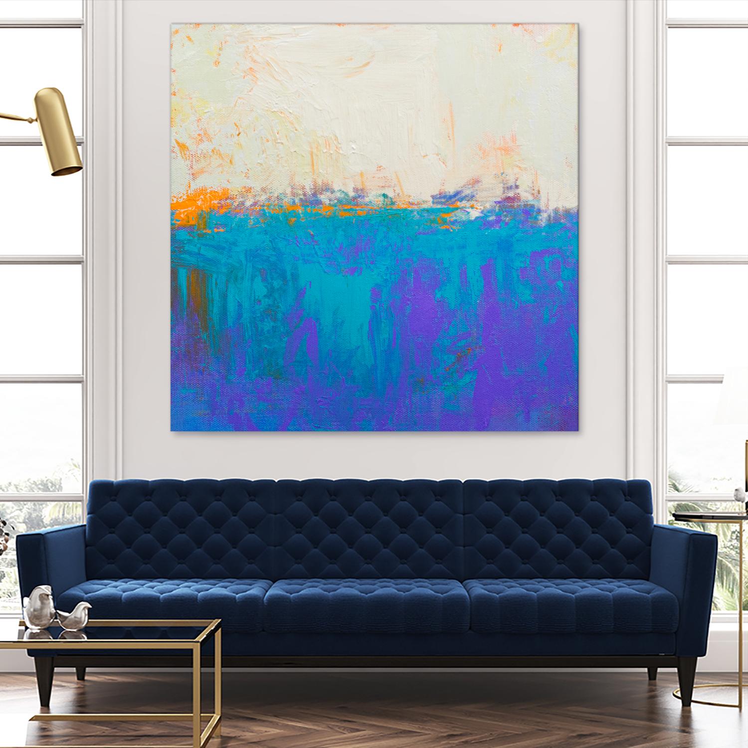 Orange Spark by Don Bishop on GIANT ART - beige abstract