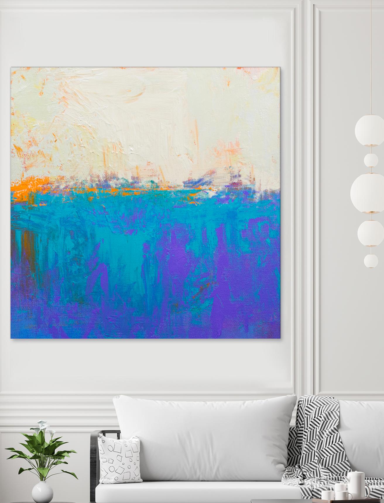 Orange Spark by Don Bishop on GIANT ART - beige abstract
