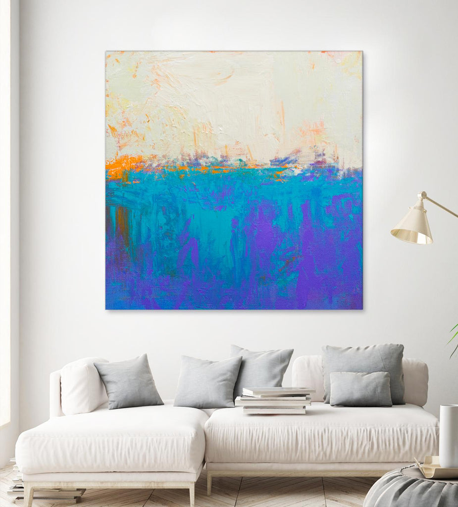 Orange Spark by Don Bishop on GIANT ART - beige abstract