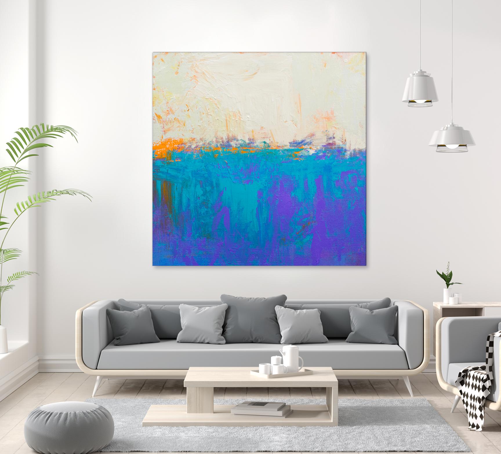 Orange Spark by Don Bishop on GIANT ART - beige abstract