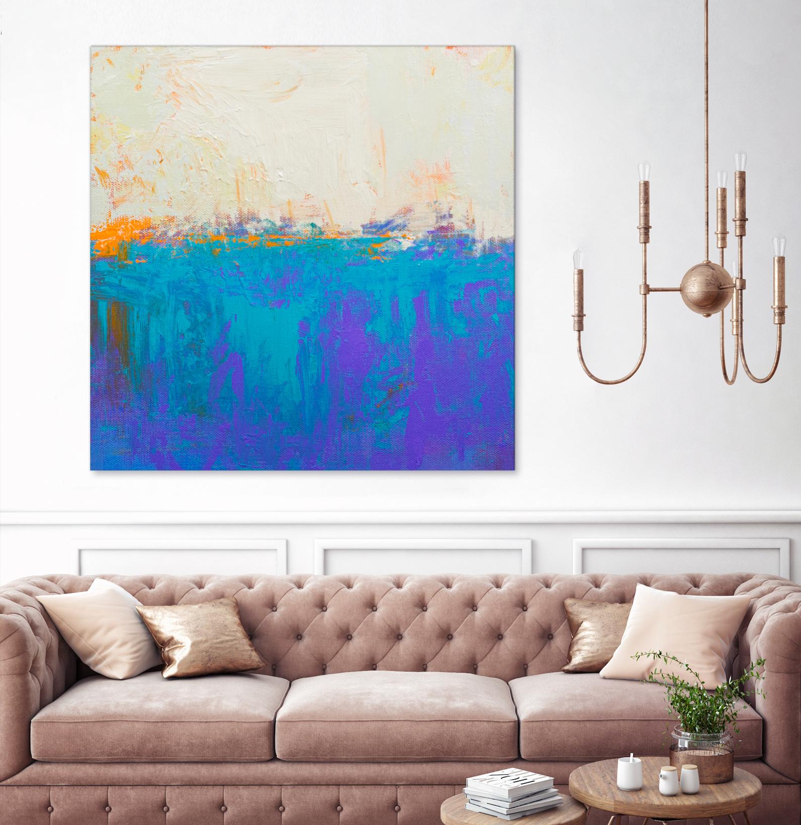 Orange Spark by Don Bishop on GIANT ART - beige abstract