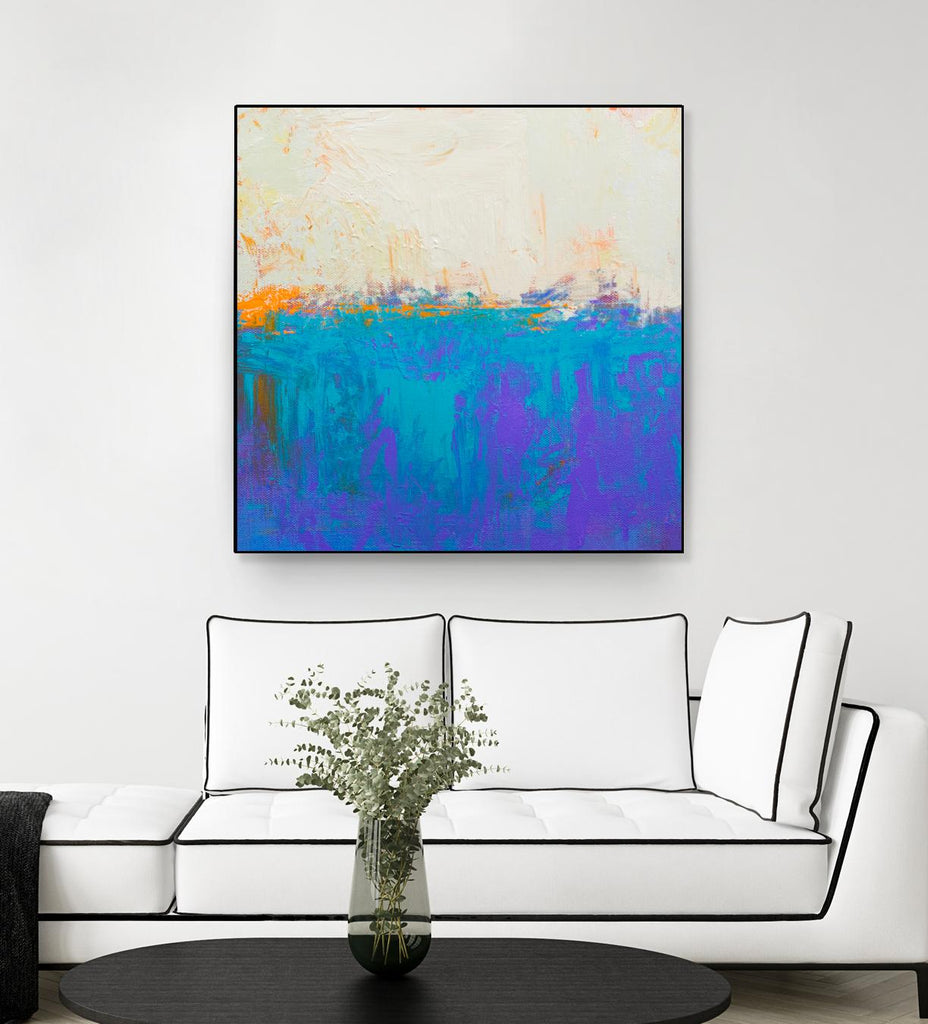 Orange Spark by Don Bishop on GIANT ART - beige abstract