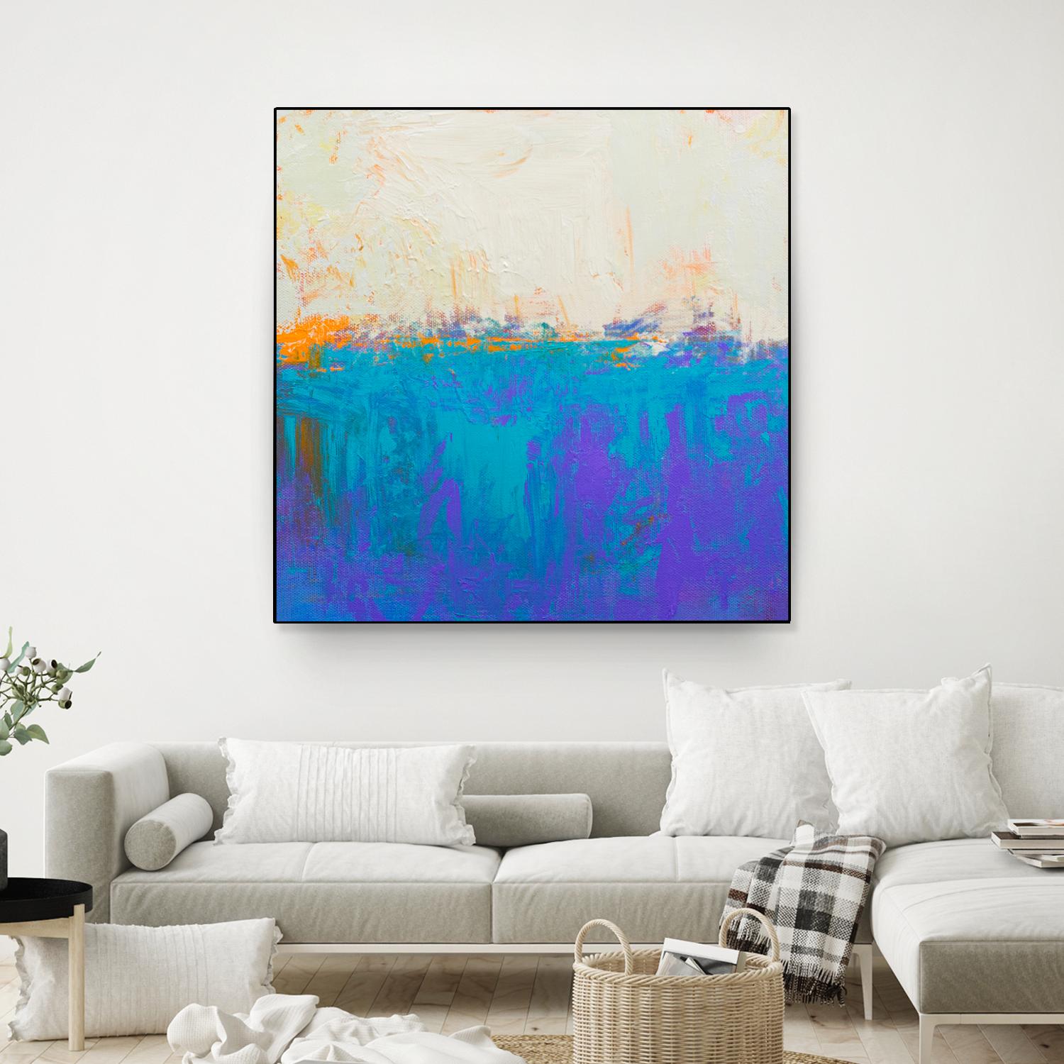 Orange Spark by Don Bishop on GIANT ART - beige abstract