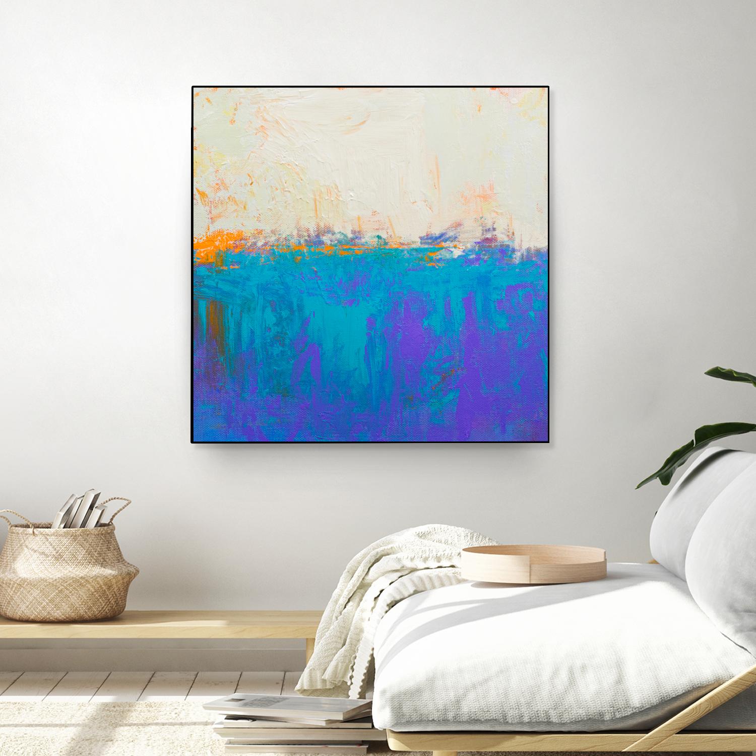 Orange Spark by Don Bishop on GIANT ART - beige abstract