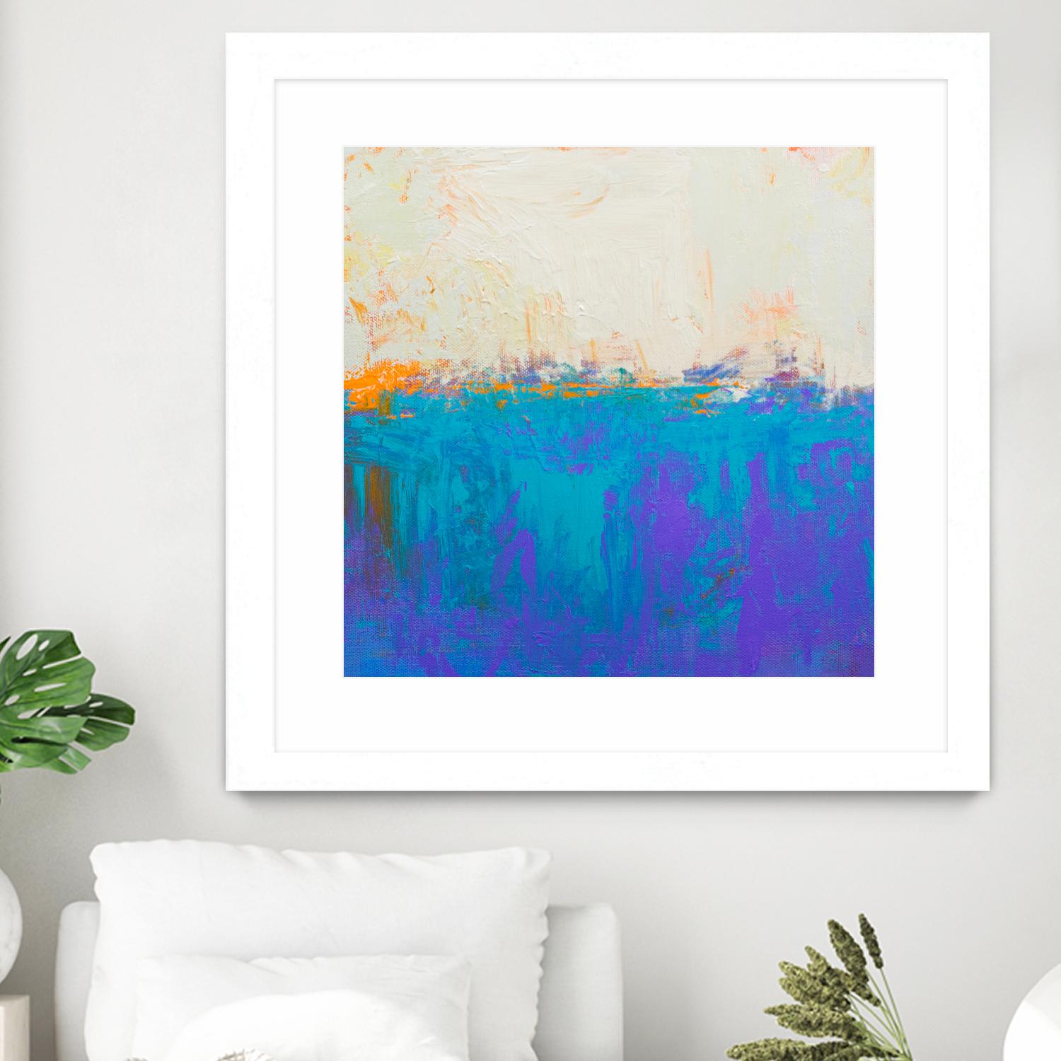 Orange Spark by Don Bishop on GIANT ART - beige abstract