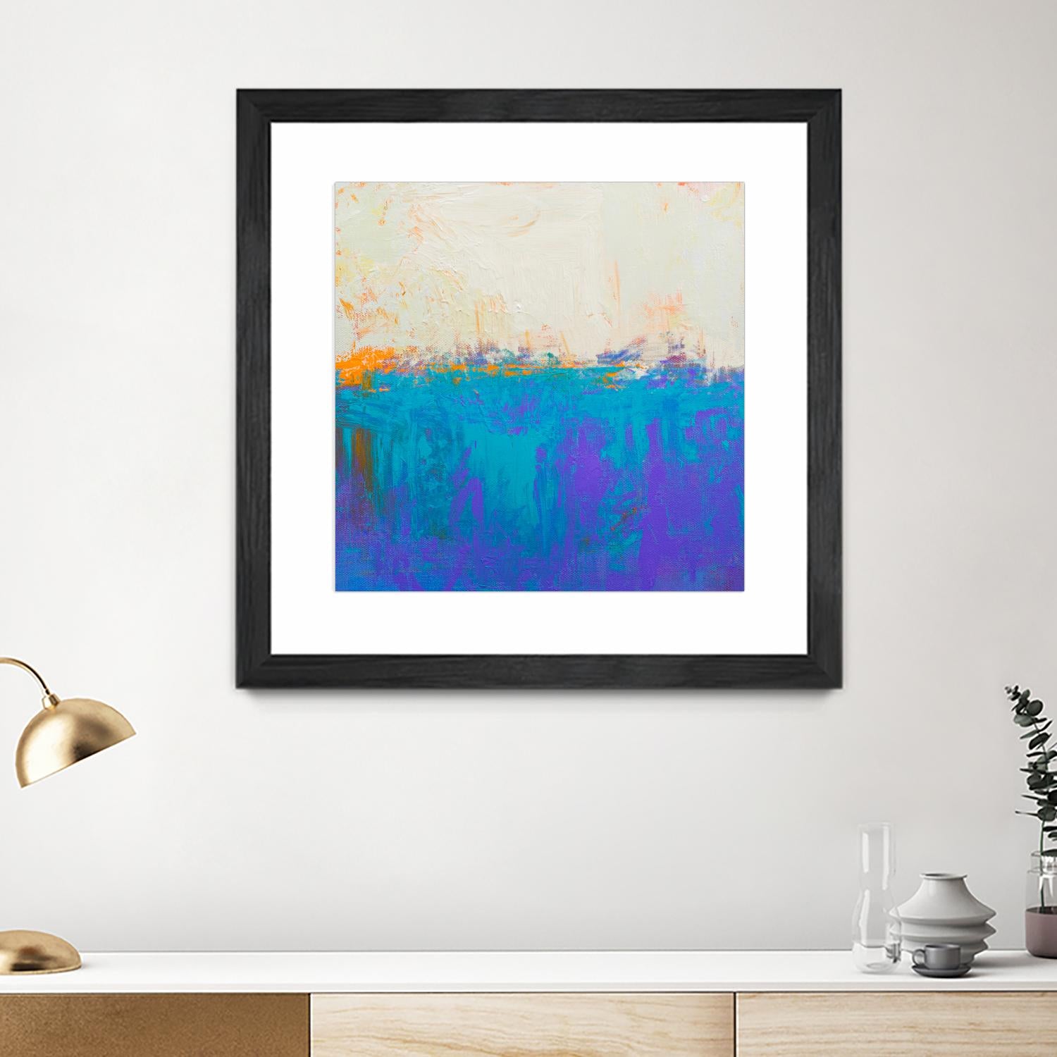 Orange Spark by Don Bishop on GIANT ART - beige abstract