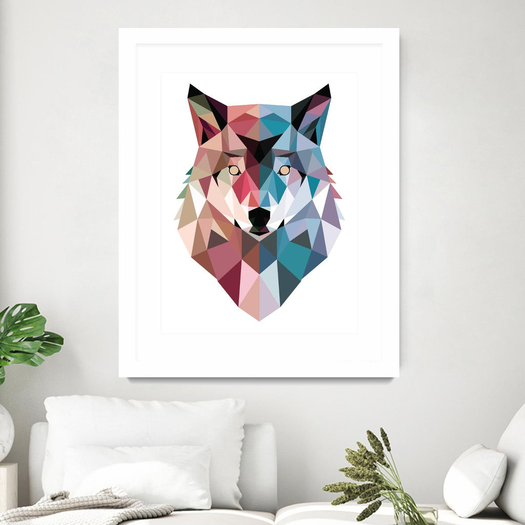 Geo Wolf by Michael Buxton on GIANT ART - multicolor urban/pop surrealism; contemporary; animals