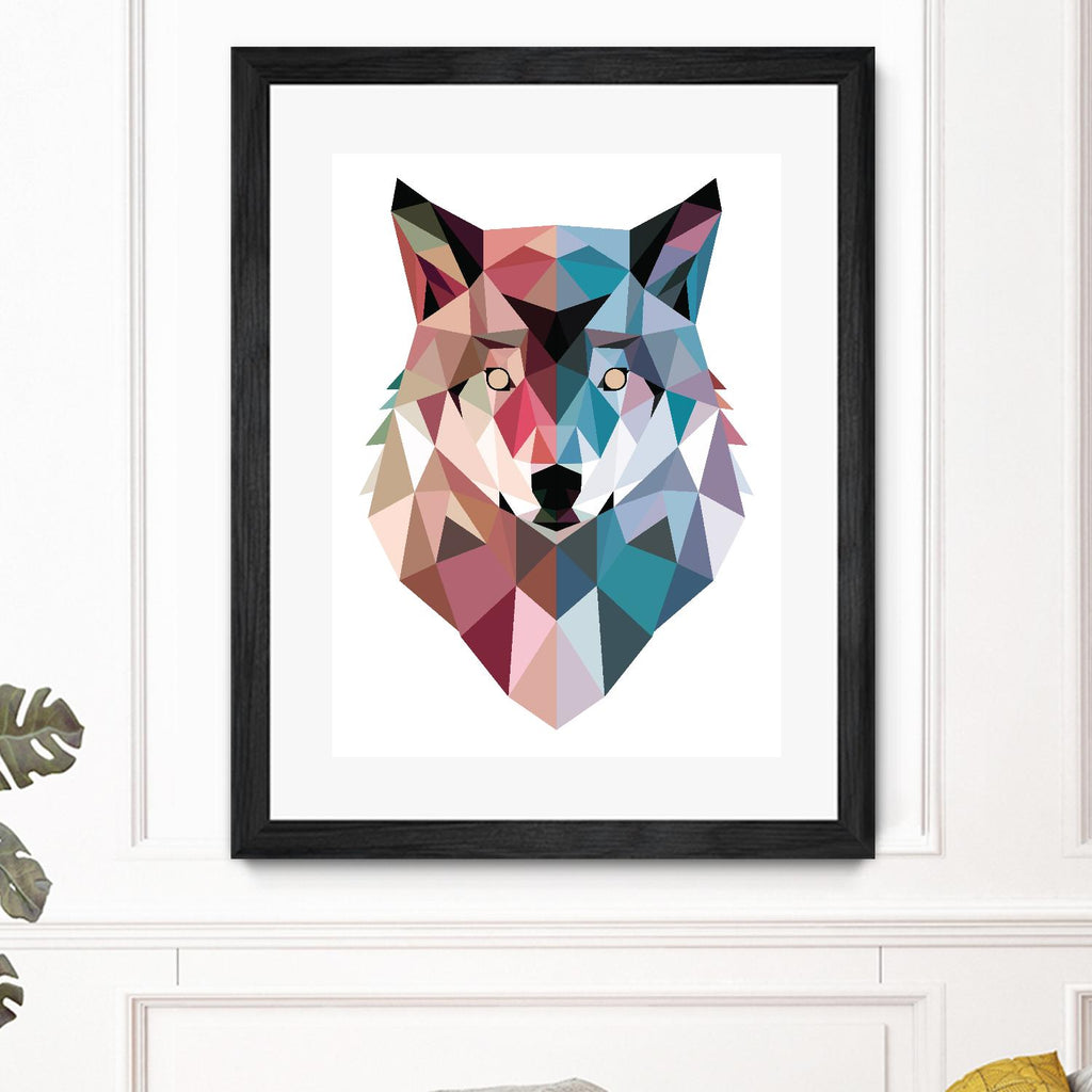Geo Wolf by Michael Buxton on GIANT ART - multicolor urban/pop surrealism; contemporary; animals