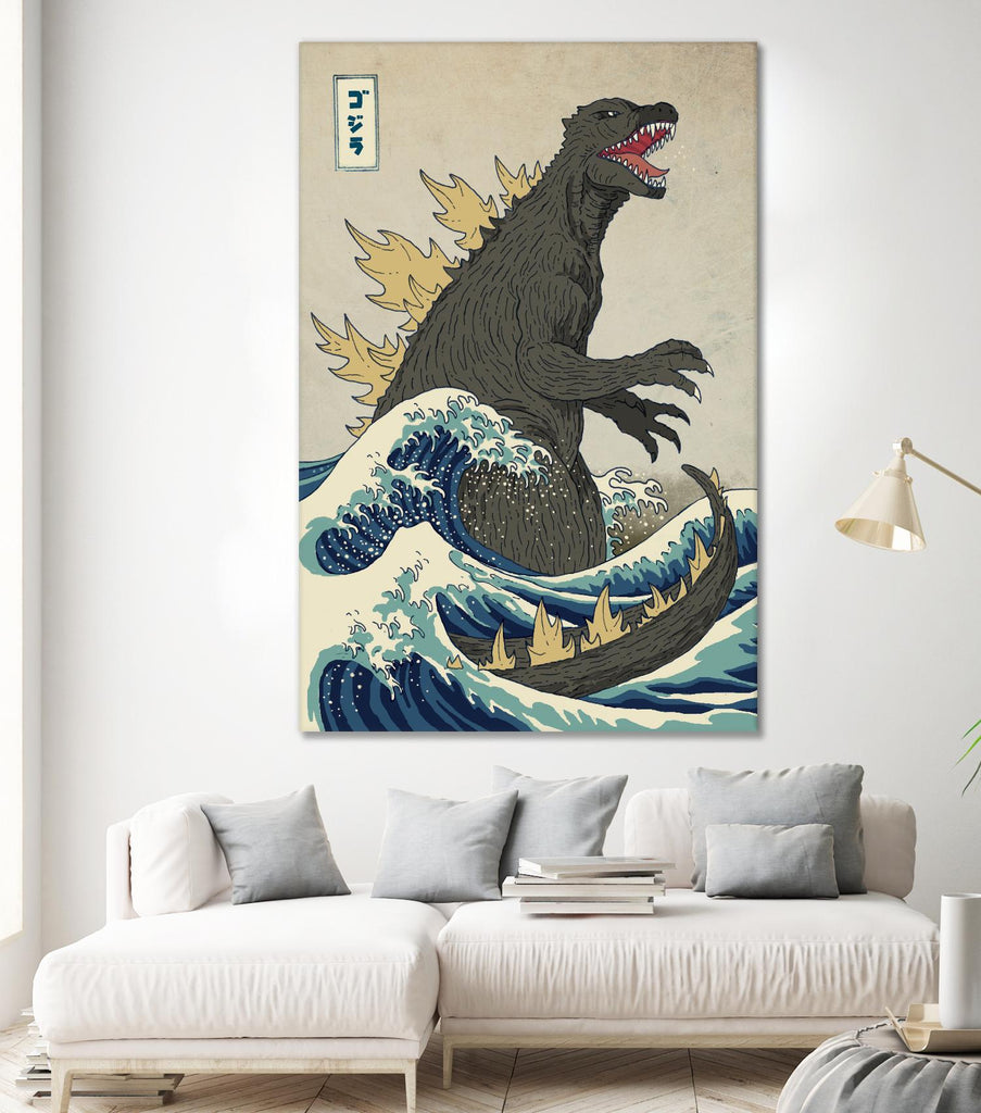 The Great Monster off Kanagawa by Michael Buxton on GIANT ART - multicolor urban/pop surrealism; contemporary