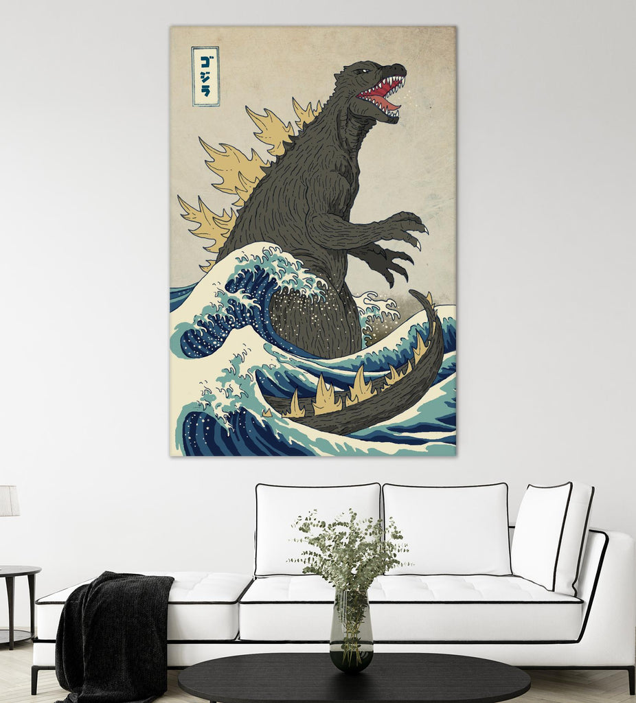 The Great Monster off Kanagawa by Michael Buxton on GIANT ART - multicolor urban/pop surrealism; contemporary