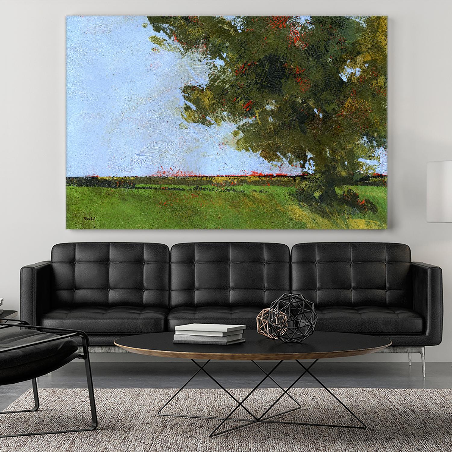 Autumn Oak and Empty Fields by Paul Bailey on GIANT ART - multicolor landscapes; contemporary