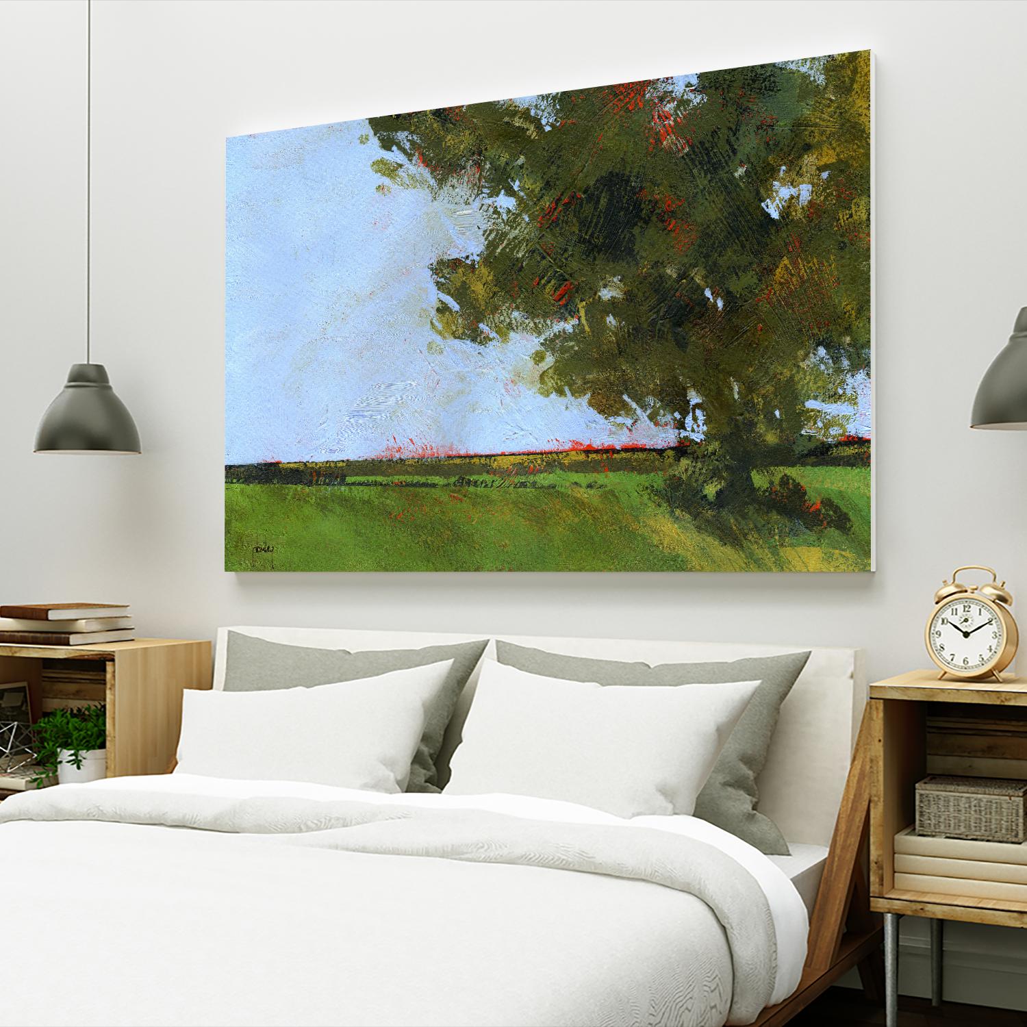 Autumn Oak and Empty Fields by Paul Bailey on GIANT ART - multicolor landscapes; contemporary