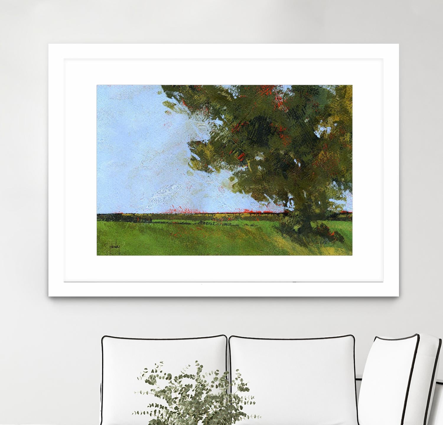 Autumn Oak and Empty Fields by Paul Bailey on GIANT ART - multicolor landscapes; contemporary