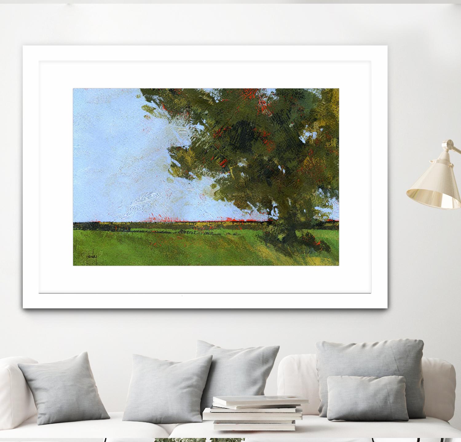 Autumn Oak and Empty Fields by Paul Bailey on GIANT ART - multicolor landscapes; contemporary