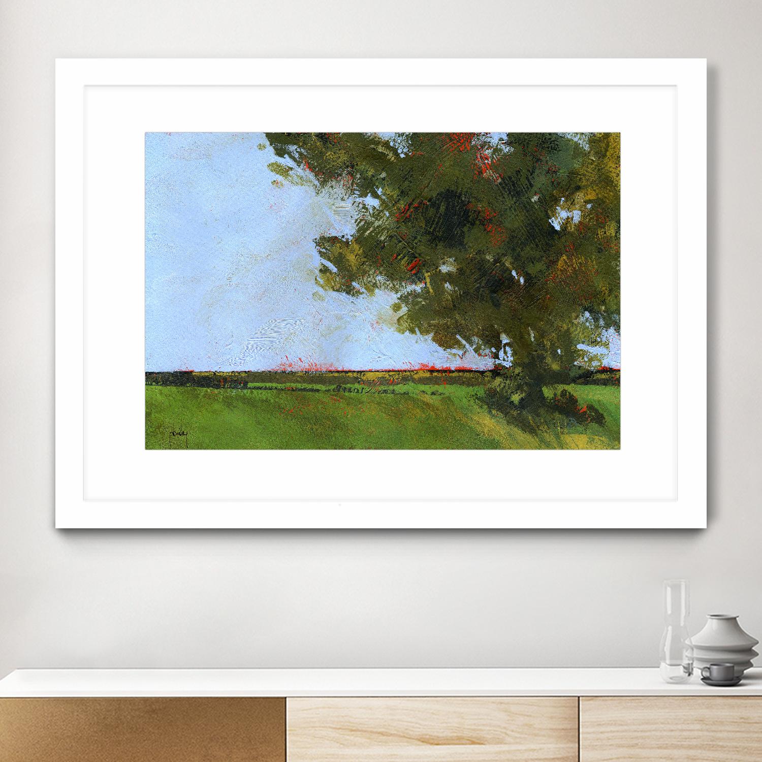 Autumn Oak and Empty Fields by Paul Bailey on GIANT ART - multicolor landscapes; contemporary