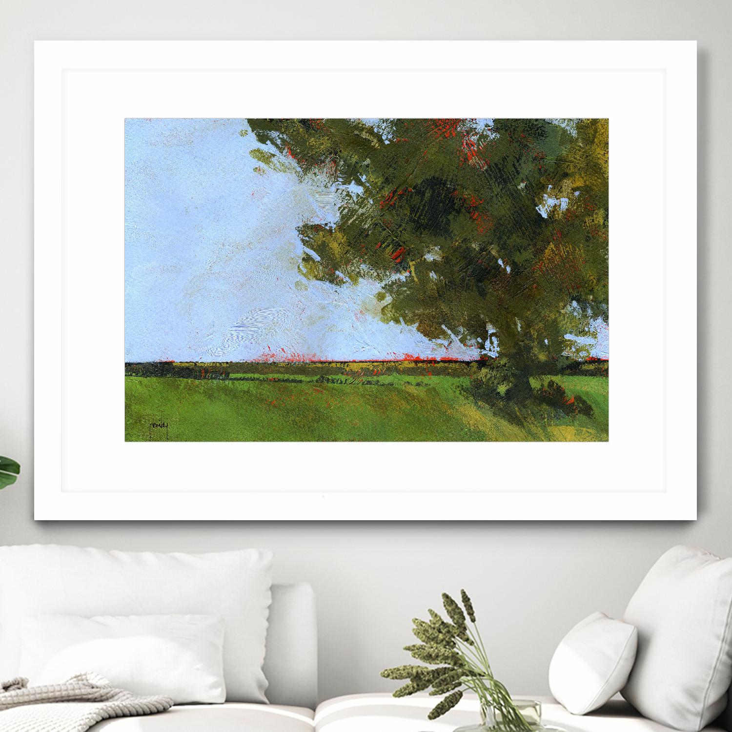 Autumn Oak and Empty Fields by Paul Bailey on GIANT ART - multicolor landscapes; contemporary