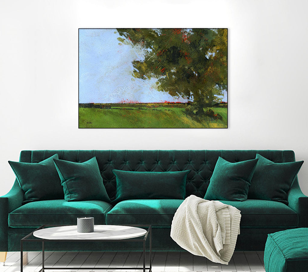 Autumn Oak and Empty Fields by Paul Bailey on GIANT ART - multicolor landscapes; contemporary