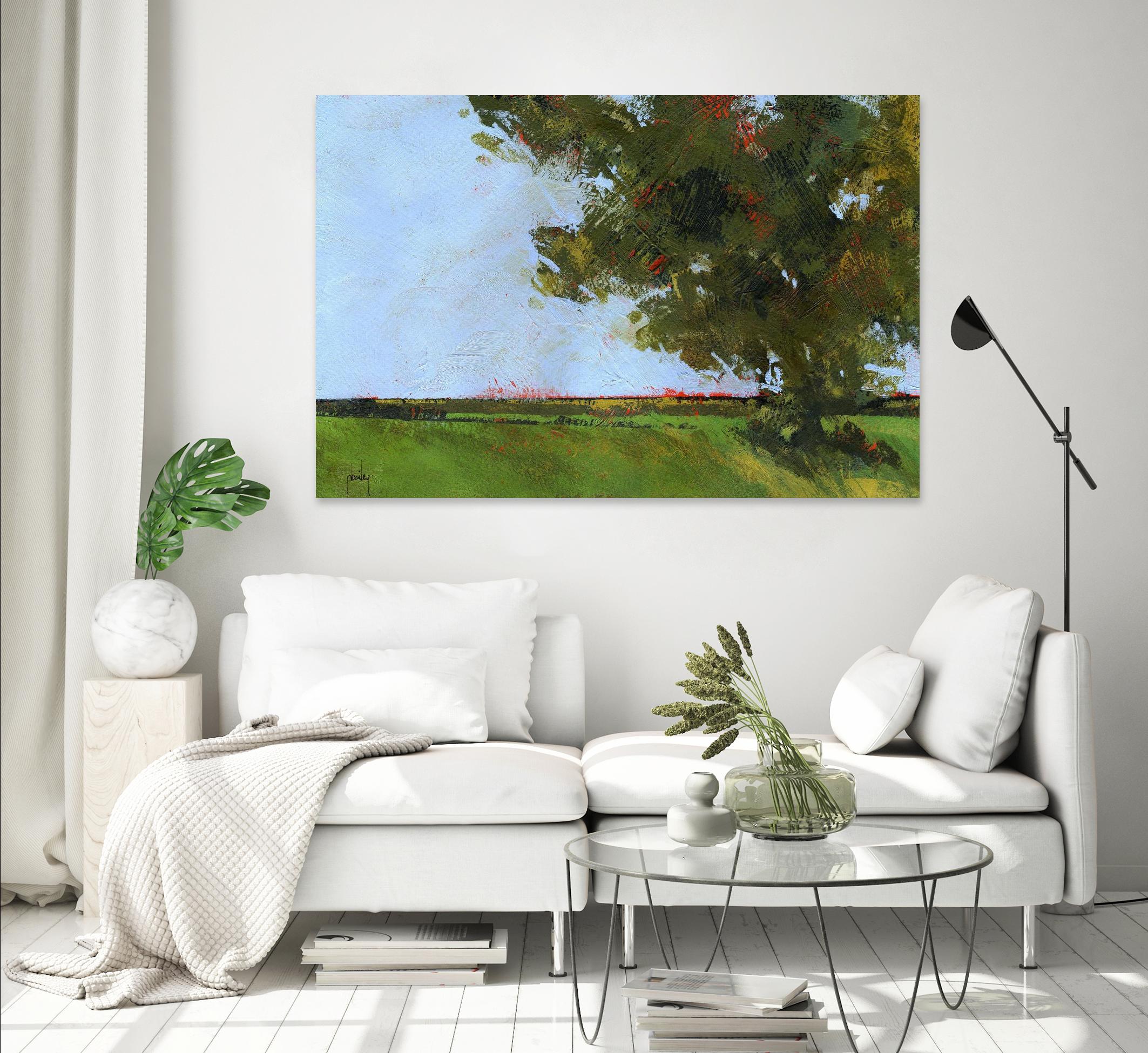 Autumn Oak and Empty Fields by Paul Bailey on GIANT ART - multicolor landscapes; contemporary