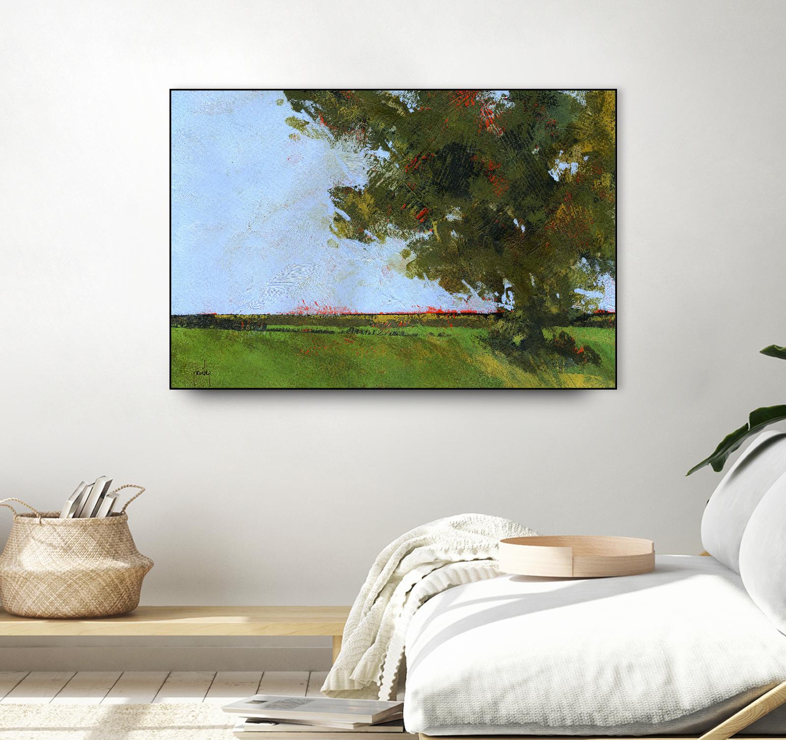 Autumn Oak and Empty Fields by Paul Bailey on GIANT ART - multicolor landscapes; contemporary