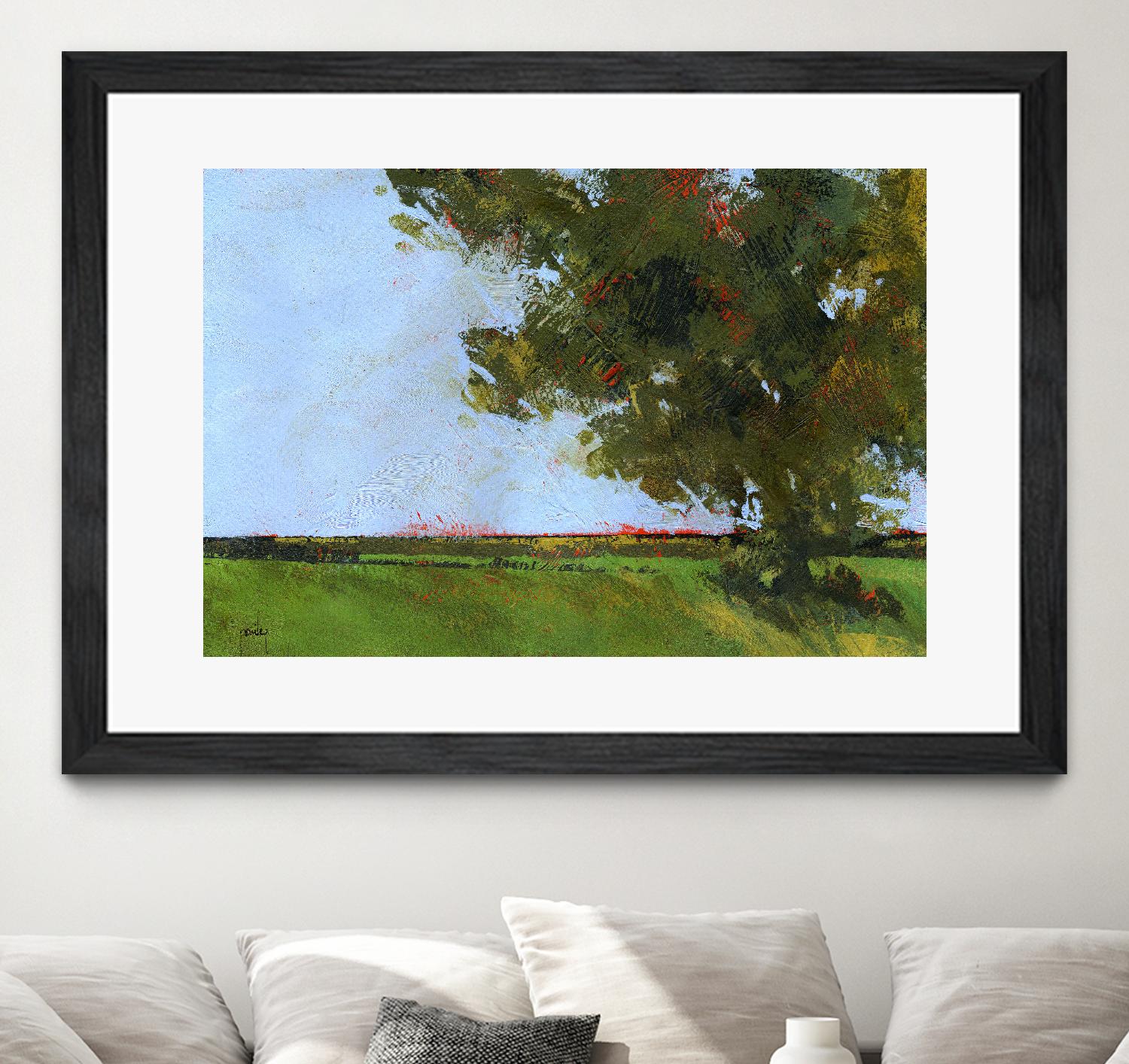 Autumn Oak and Empty Fields by Paul Bailey on GIANT ART - multicolor landscapes; contemporary